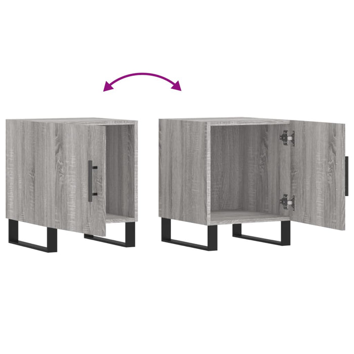 Bedside Cabinets 2 pcs Grey Sonoma 40x40x50 cm Engineered Wood