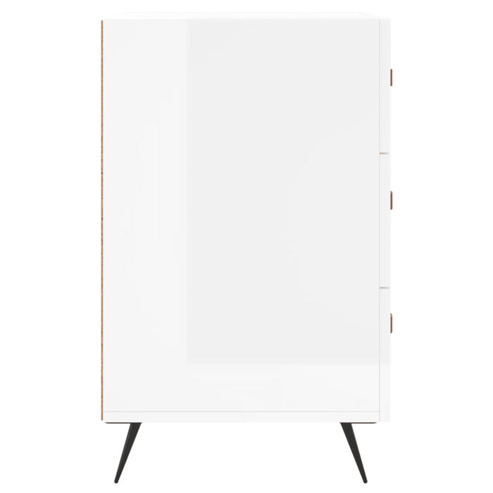 Bedside Cabinet High Gloss White 40x40x66 cm Engineered Wood