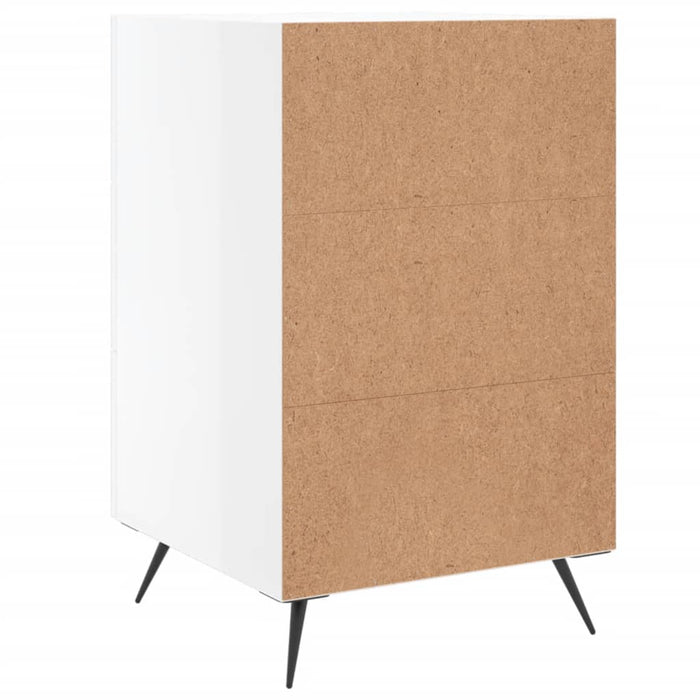 Bedside Cabinet High Gloss White 40x40x66 cm Engineered Wood