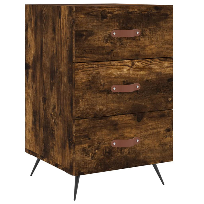 Bedside Cabinet Smoked Oak 40x40x66 cm Engineered Wood