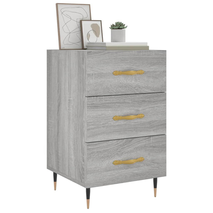 Bedside Cabinet Grey Sonoma 40x40x66 cm Engineered Wood