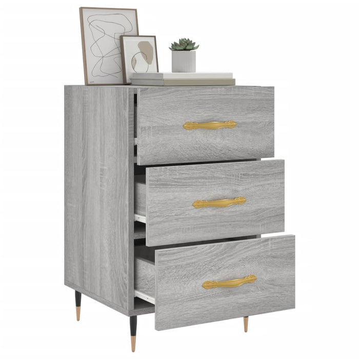 Bedside Cabinet Grey Sonoma 40x40x66 cm Engineered Wood