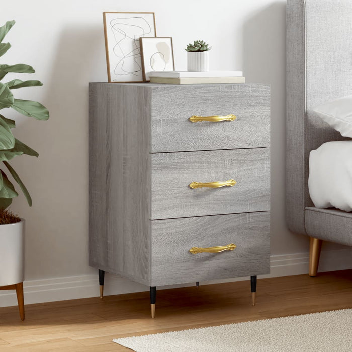 Bedside Cabinet Grey Sonoma 40x40x66 cm Engineered Wood