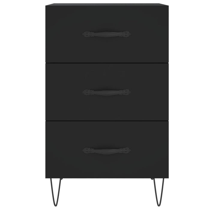 Bedside Cabinet Black 40x40x66 cm Engineered Wood