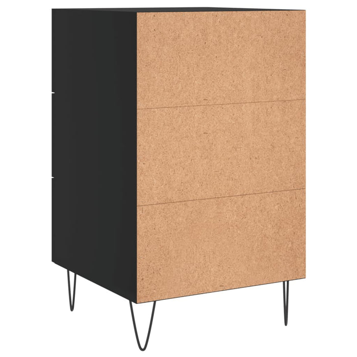 Bedside Cabinet Black 40x40x66 cm Engineered Wood