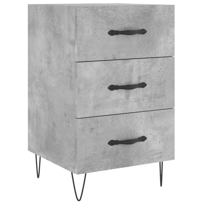 Bedside Cabinet Concrete Grey 40x40x66 cm Engineered Wood