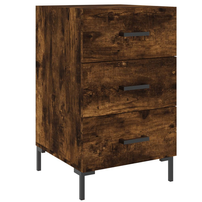 Bedside Cabinet Smoked Oak 40x40x66 cm Engineered Wood