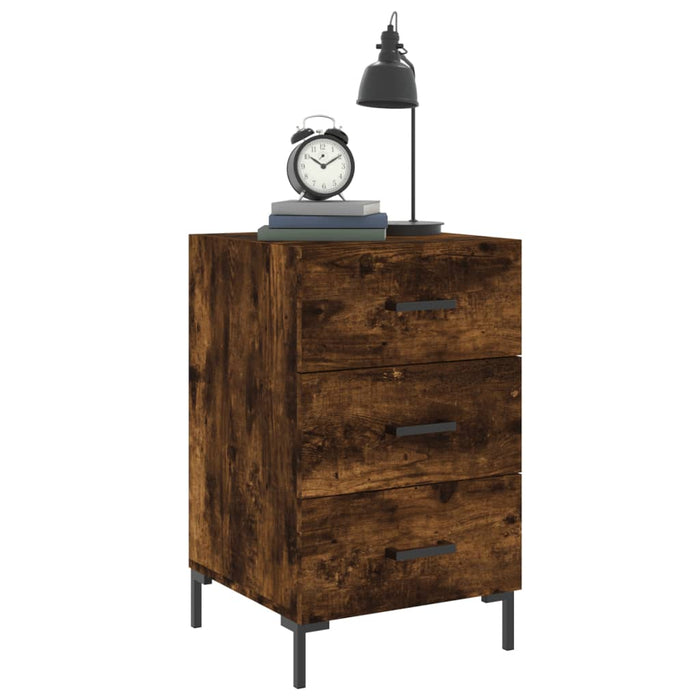 Bedside Cabinet Smoked Oak 40x40x66 cm Engineered Wood