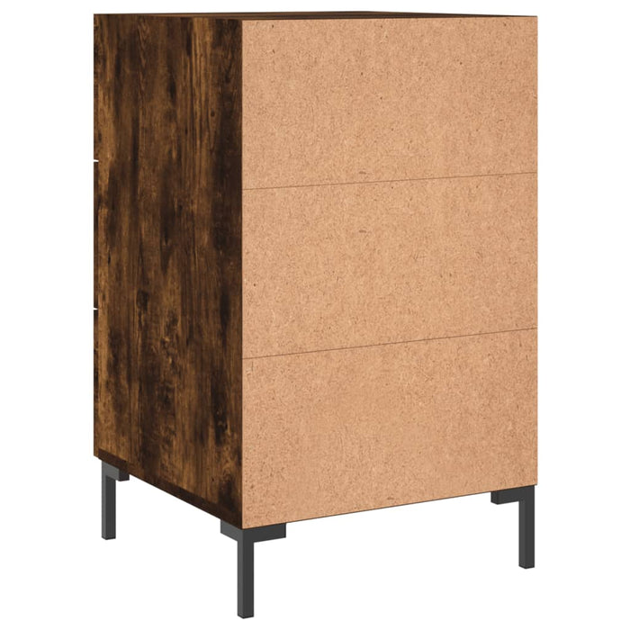 Bedside Cabinet Smoked Oak 40x40x66 cm Engineered Wood