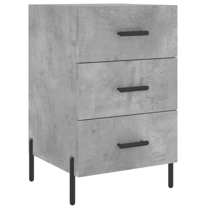 Bedside Cabinet Concrete Grey 40x40x66 cm Engineered Wood