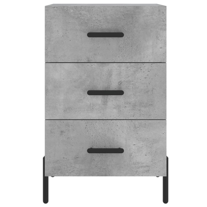 Bedside Cabinet Concrete Grey 40x40x66 cm Engineered Wood