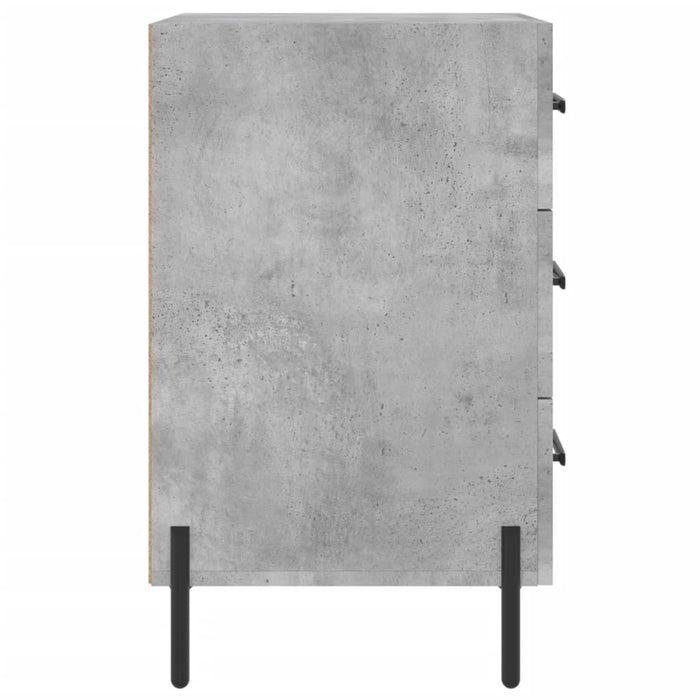 Bedside Cabinet Concrete Grey 40x40x66 cm Engineered Wood