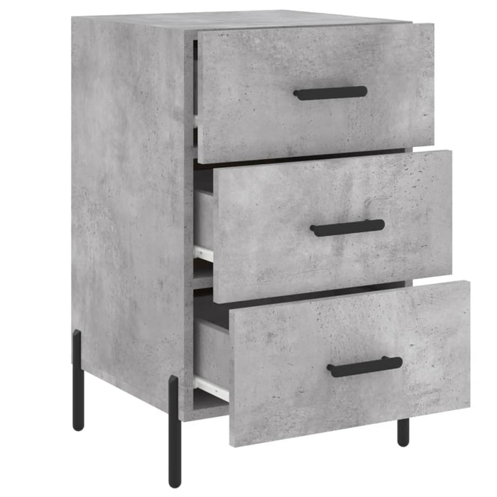 Bedside Cabinet Concrete Grey 40x40x66 cm Engineered Wood