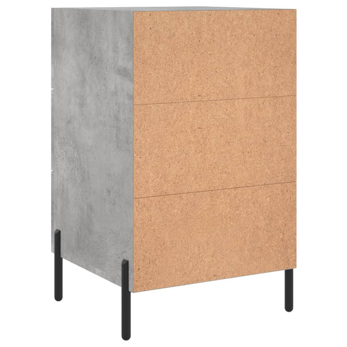 Bedside Cabinet Concrete Grey 40x40x66 cm Engineered Wood