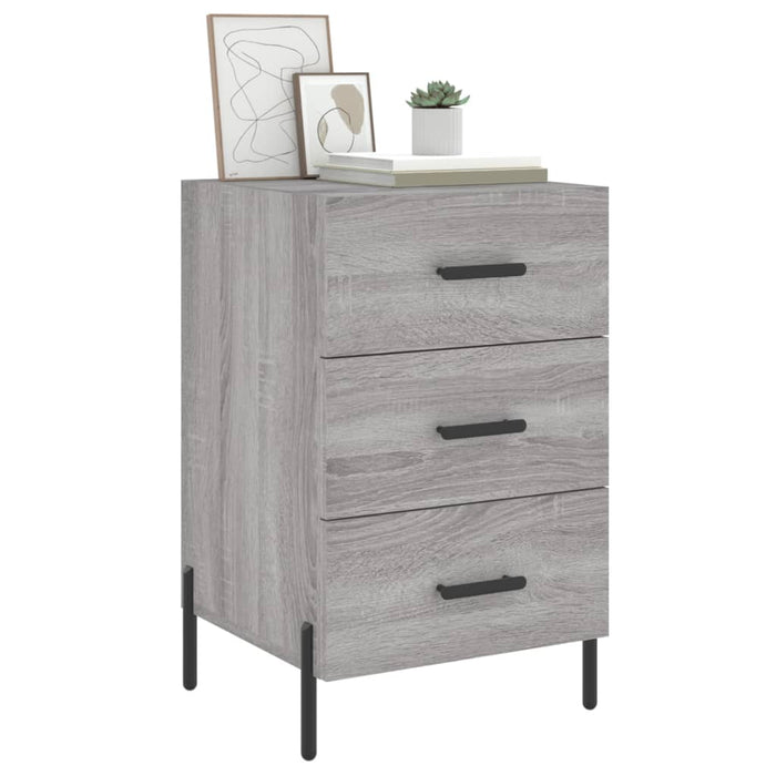 Bedside Cabinet Grey Sonoma 40x40x66 cm Engineered Wood