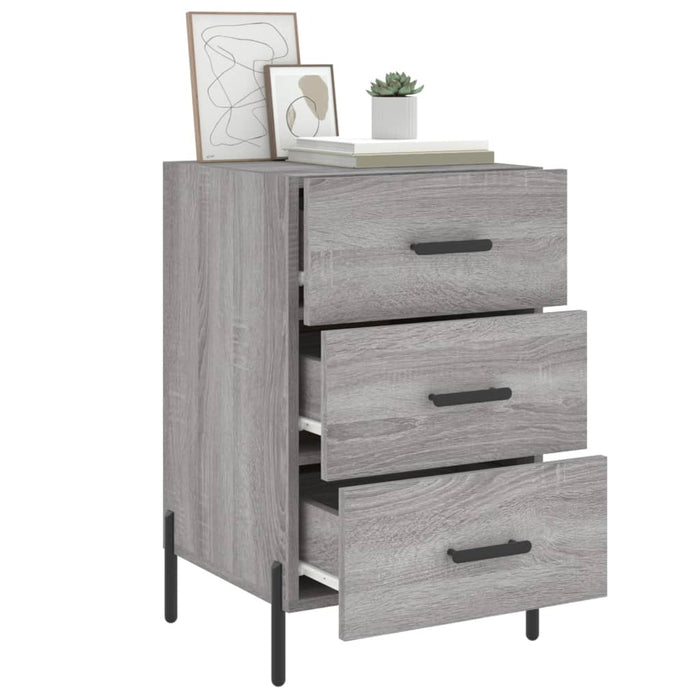 Bedside Cabinet Grey Sonoma 40x40x66 cm Engineered Wood