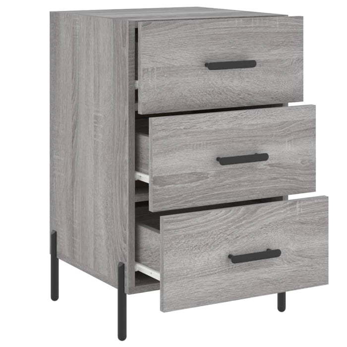 Bedside Cabinet Grey Sonoma 40x40x66 cm Engineered Wood