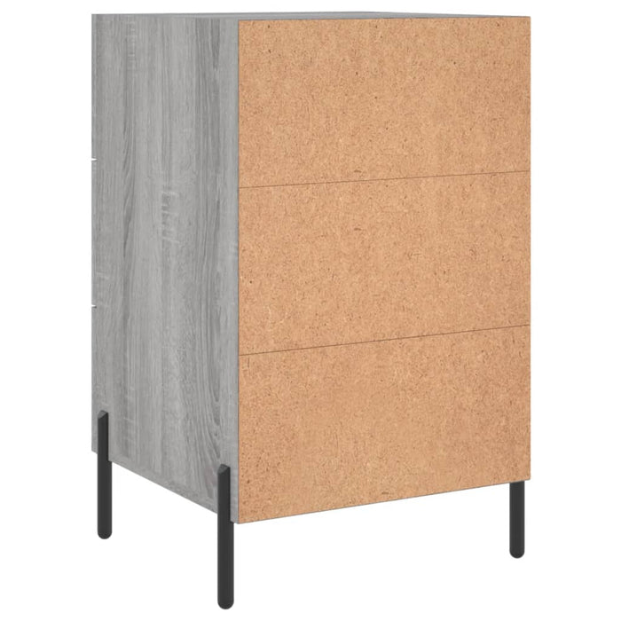 Bedside Cabinet Grey Sonoma 40x40x66 cm Engineered Wood