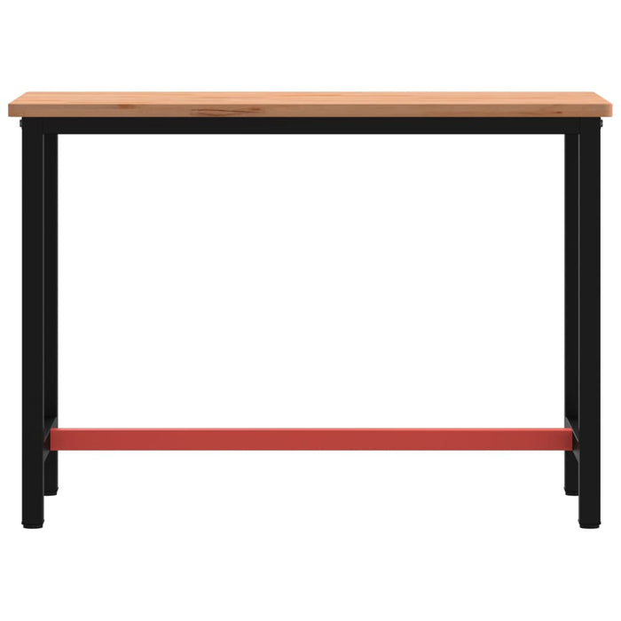 Workbench 115x55x81.5 cm Solid Wood Beech and Metal