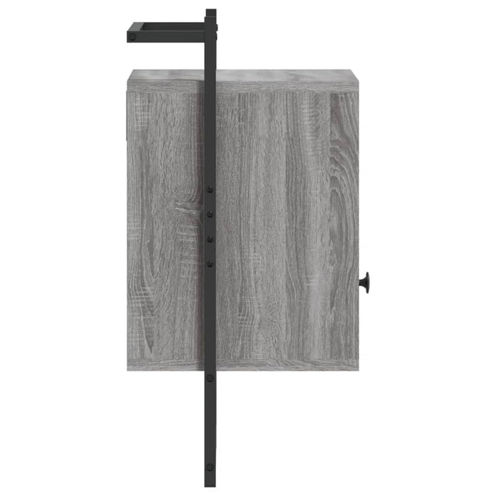 Bedside Cabinet Wall-mounted Grey Sonoma 40x30x61 cm Engineered Wood