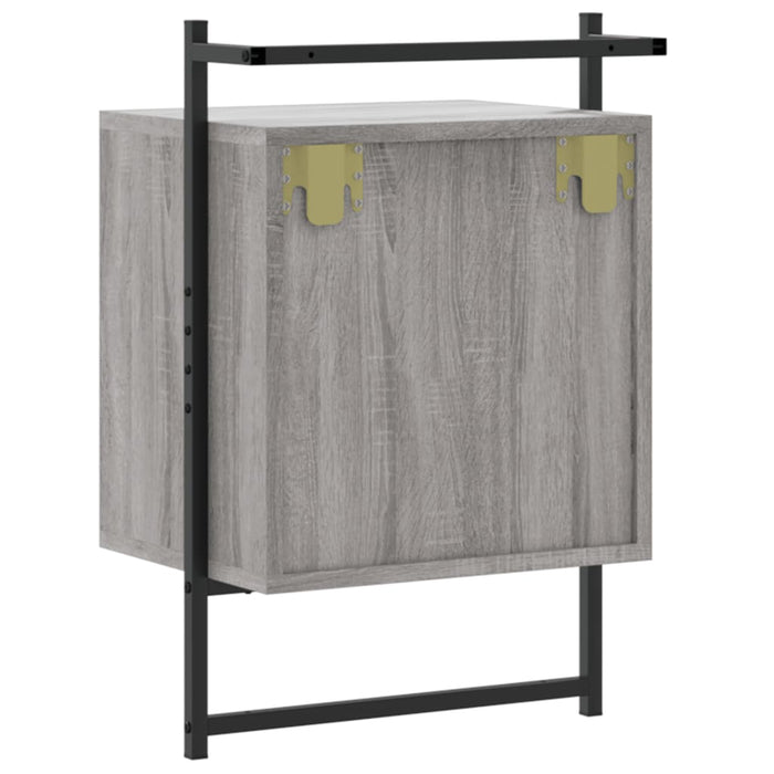 Bedside Cabinet Wall-mounted Grey Sonoma 40x30x61 cm Engineered Wood