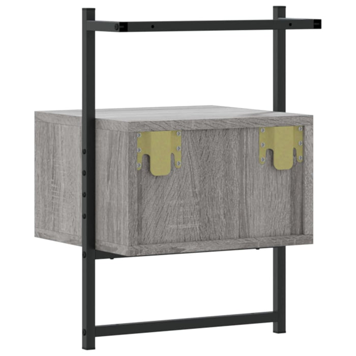 Bedside Cabinets Wall-mounted 2 pcs Grey Sonoma 35x30x51 cm Engineered Wood