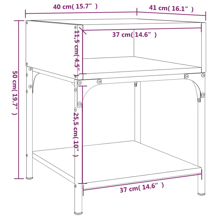 Noptiere 2 bucati Stejar Sonoma 40x41x50 cm Lemn Inginerie