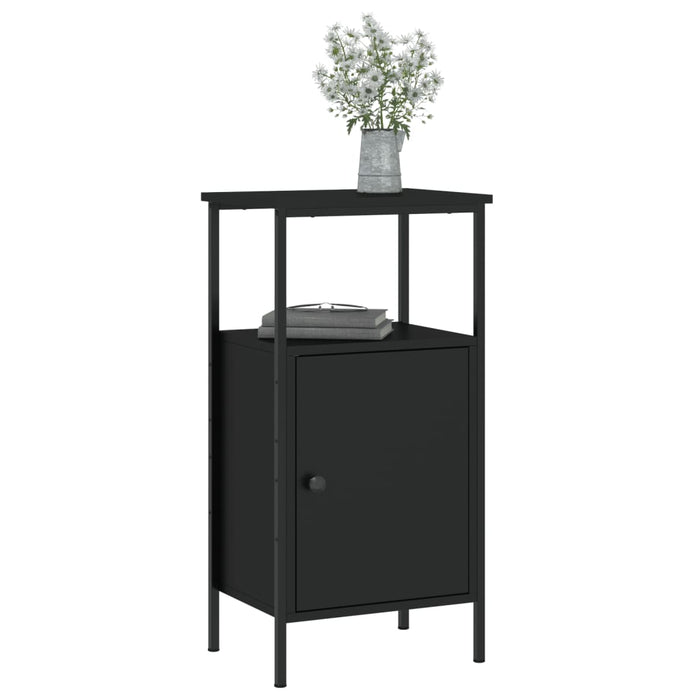 Bedside Cabinets 2 pcs Black 41x31x80 cm Engineered Wood