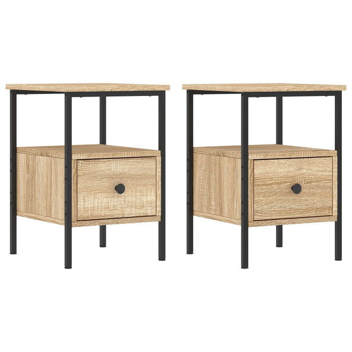 Bedside Cabinets 2 pcs Sonoma Oak 34x36x50 cm Engineered Wood