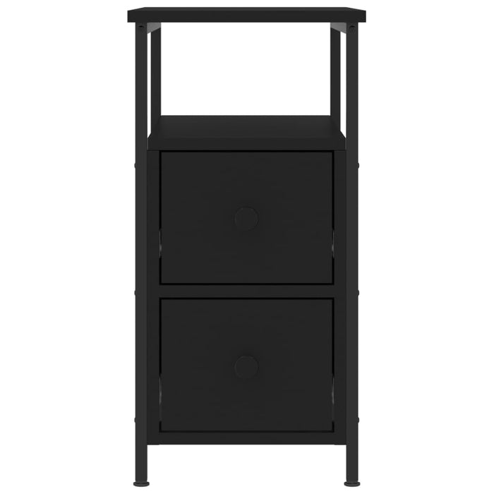 Bedside Cabinets 2 pcs Black 30x60x60 cm Engineered Wood