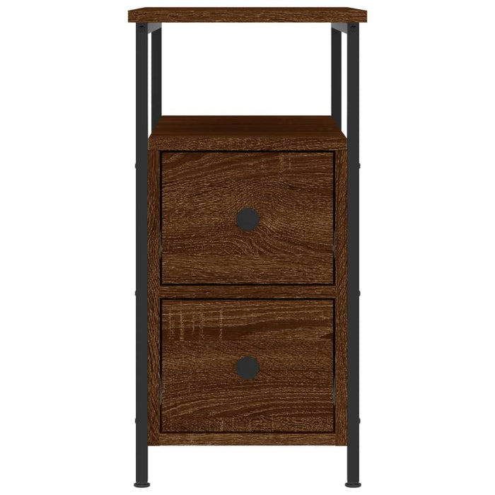 Bedside Cabinets 2 pcs Brown Oak 30x60x60 cm Engineered Wood