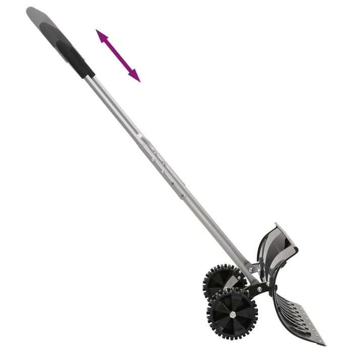 Snow Shovel with Extendable Handle Black 66 cm Blade Steel