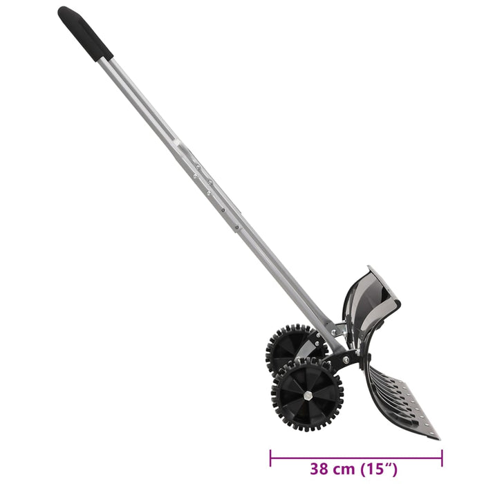 Snow Shovel with Extendable Handle Black 66 cm Blade Steel