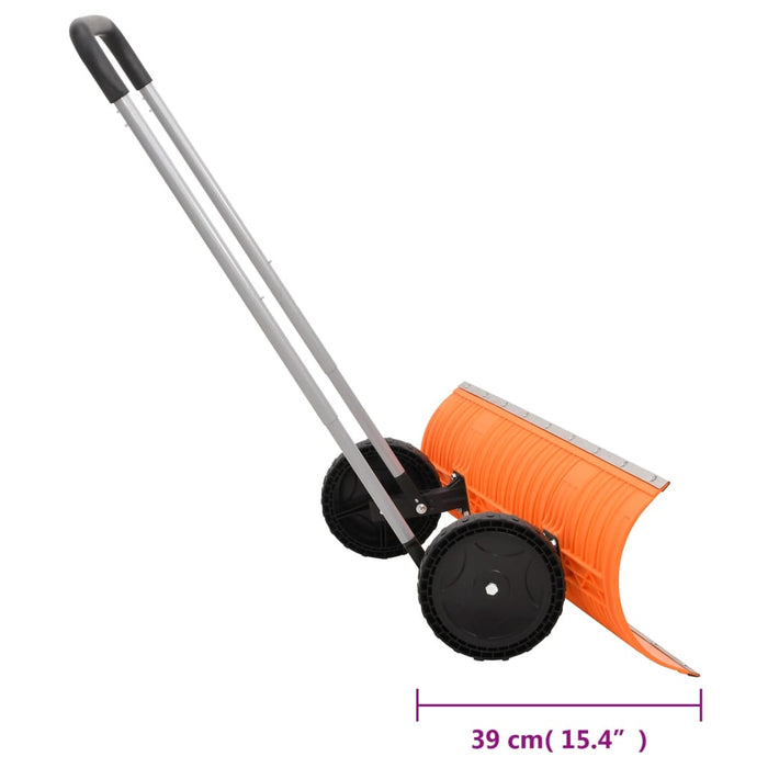 Snow Shovel with Extendable Handle Orange 96 cm Blade Steel