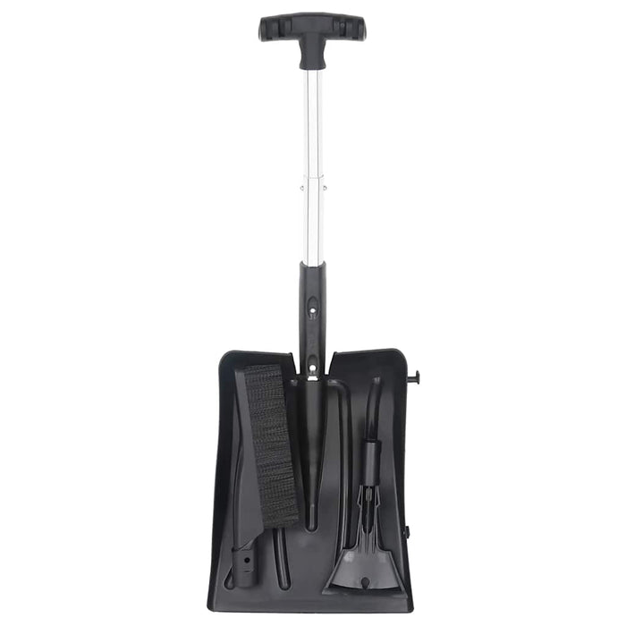 Snow Shovel Kit 3-in-1 Black Aluminum