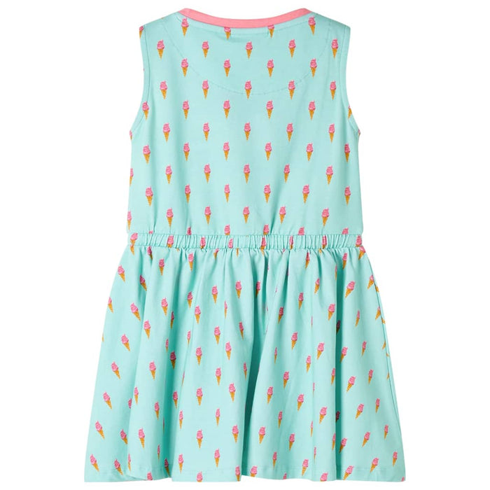 Kids' Dress with Drawstring Light Mint 128