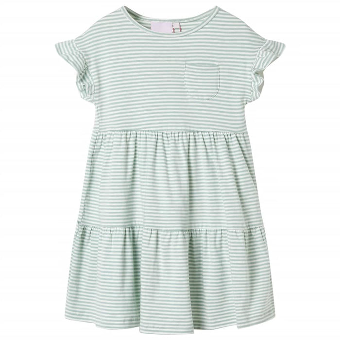 Kids' Dress with Ruffle Sleeves Mint 92