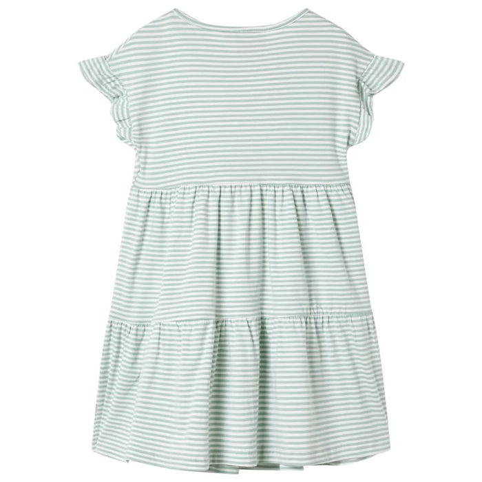 Kids' Dress with Ruffle Sleeves Mint 104