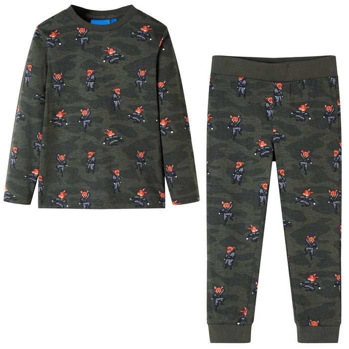 Kids' Pyjamas with Long Sleeves Khaki 92