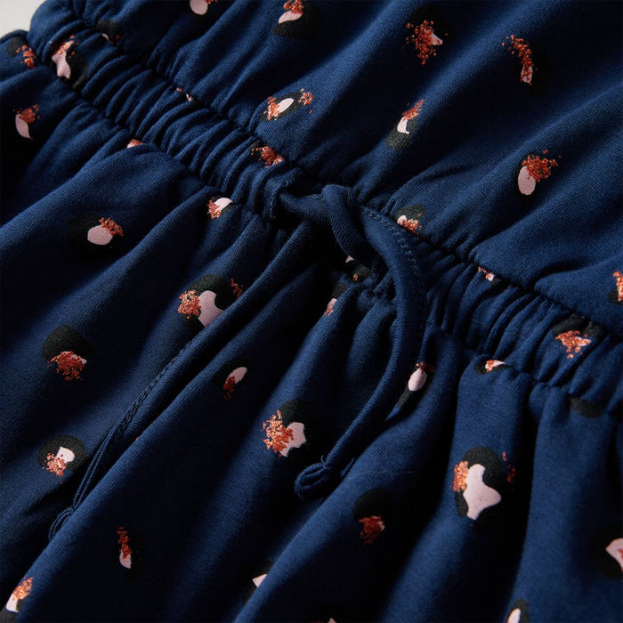 Kids' Dress with Long Sleeves Navy Blue 92