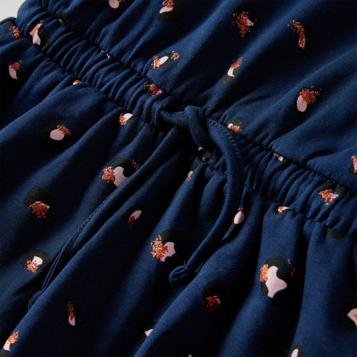 Kids' Dress with Long Sleeves Navy Blue 116