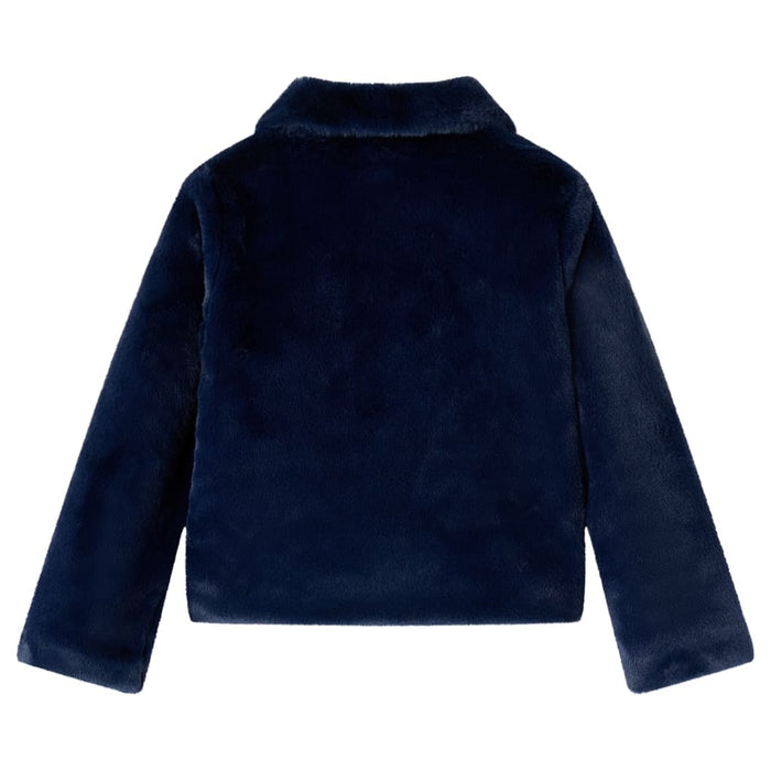 Kids' Coat Faux Fur Navy 104