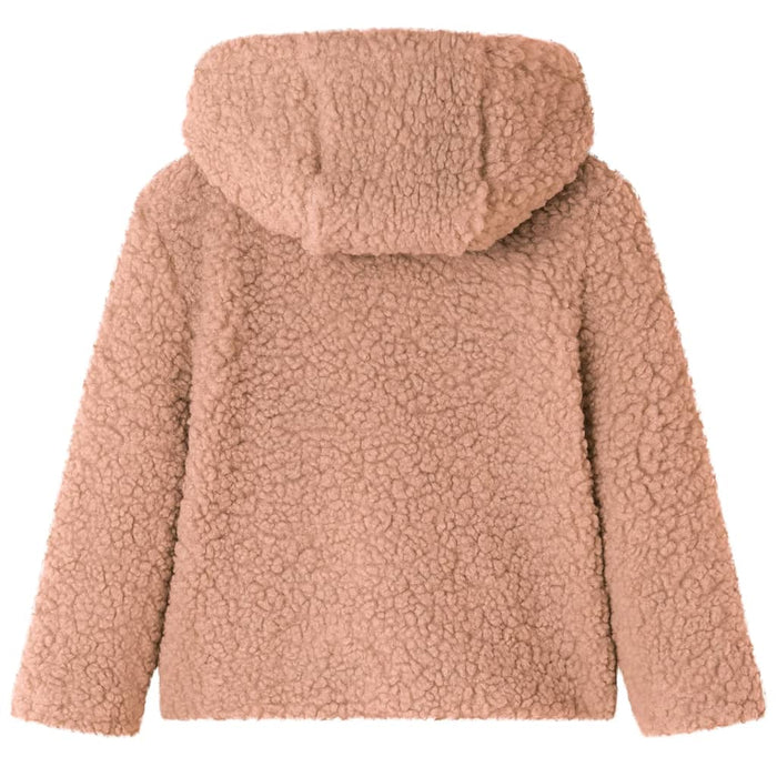 Jachetă cu glugă pentru copii Teddy Faux Fur Light Cognac 116