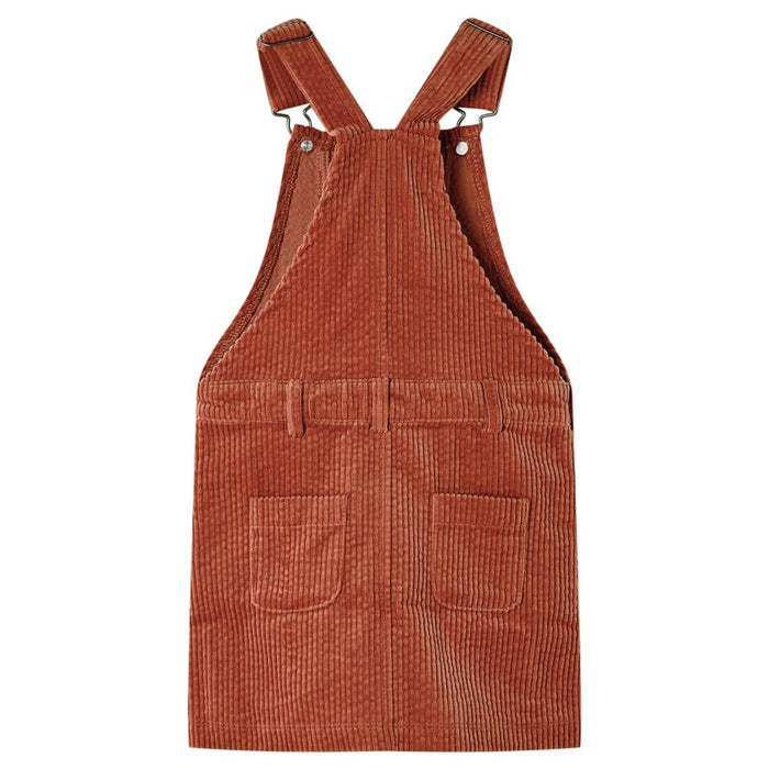 Kids' Overall Dress Corduroy Cognac 92