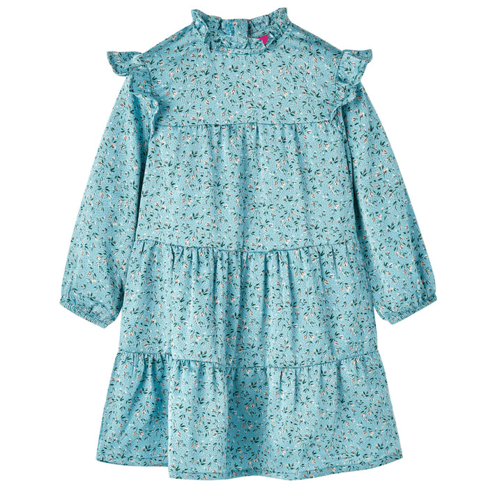 Kids' Dress with Long Sleeves Blue 92