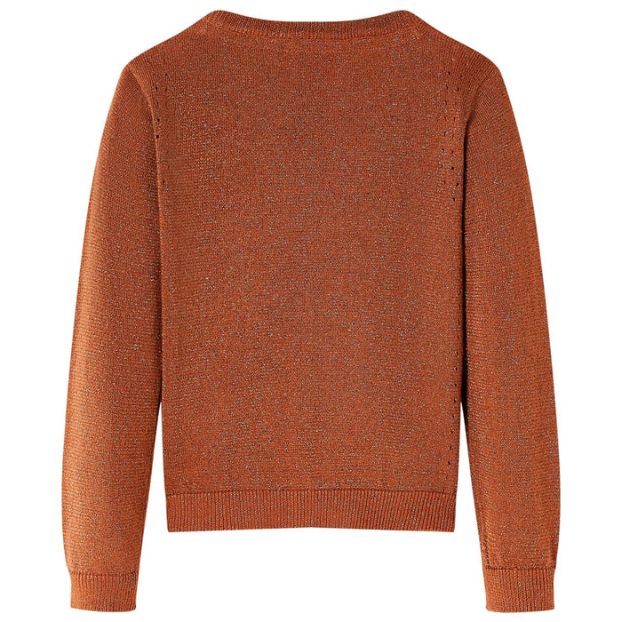 Kids' Cardigan Knitted Cognac 92