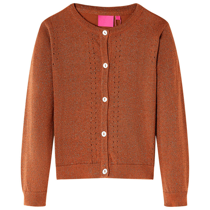 Cardigan pentru copii tricotat Cognac 140