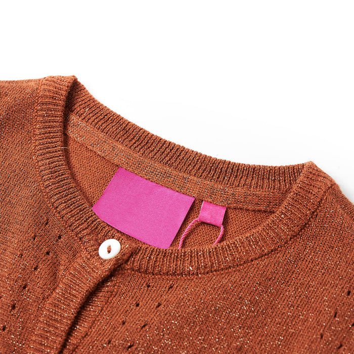 Cardigan pentru copii tricotat Cognac 140