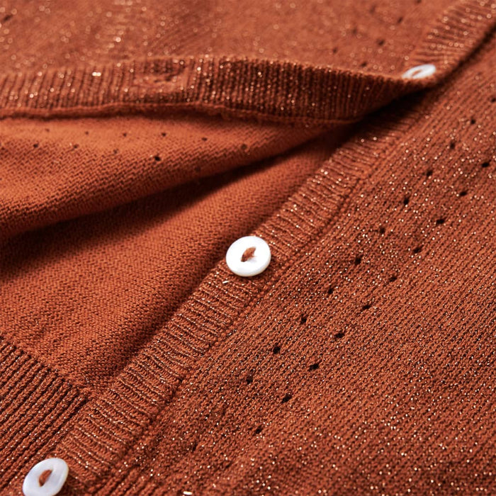 Cardigan pentru copii tricotat Cognac 140