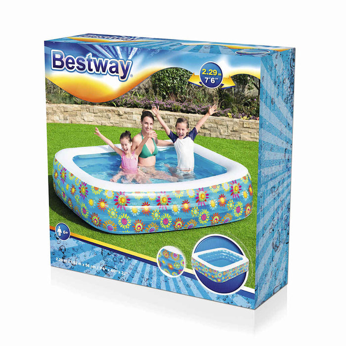 Bestway Inflatable Kids Pool Blue 229x152x56 cm